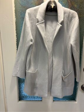 J.Crew M Women's Light Gray Open-Front Sweater/ Jacket